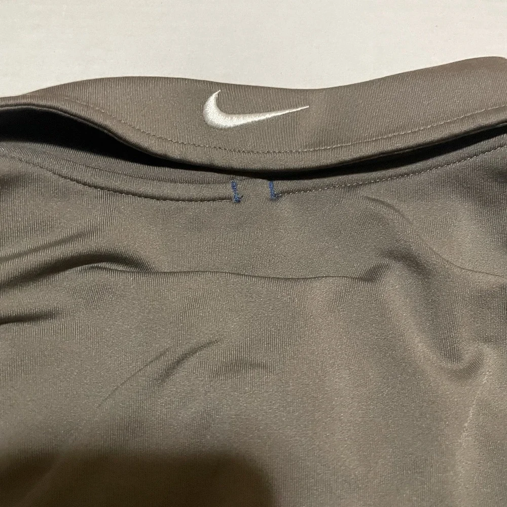 Nike Dri‎ Fit Short Sleeve Size Large Polo Brown Men's Performance Lightweight
